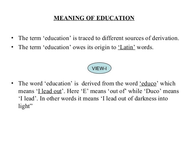 introduction to education