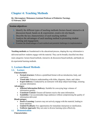 Nursing Education Methods Of Teaching Pdf