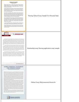 Nursing School Essay Sample For Personal State
Scholarship essay Nursing application essay sample
Online Essay Help amazonia.fiocruz.br
 