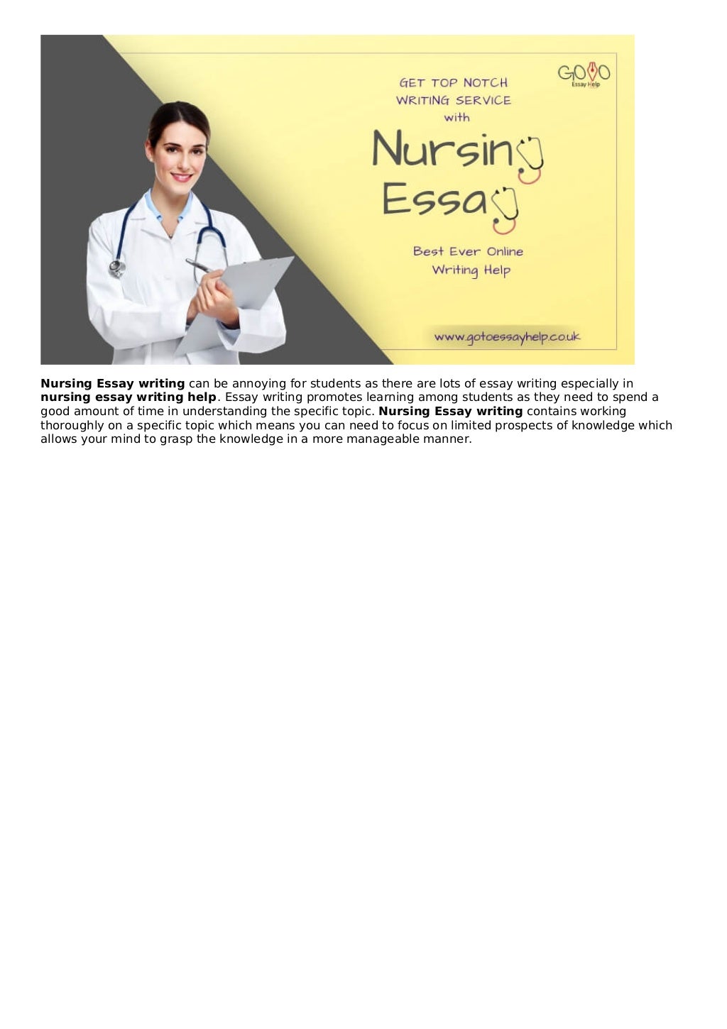 nursing essay writing service uk