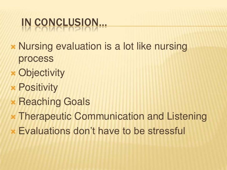 Nursing evaluations ppt