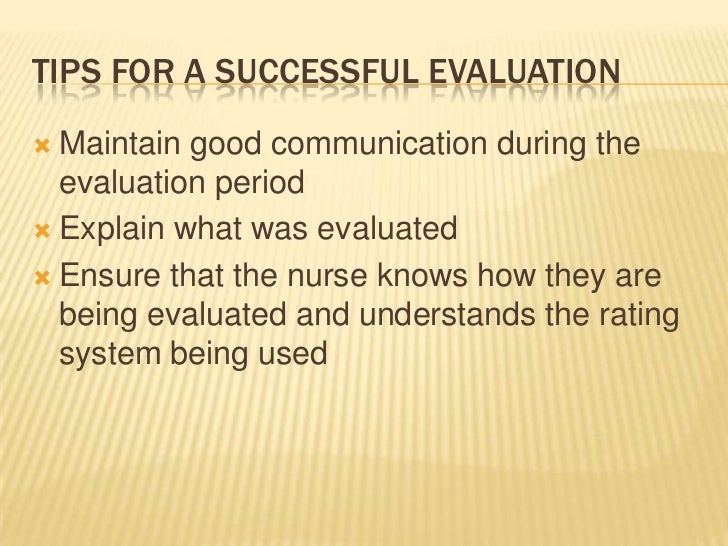 nursing evaluations ppt nursing self assessment examples