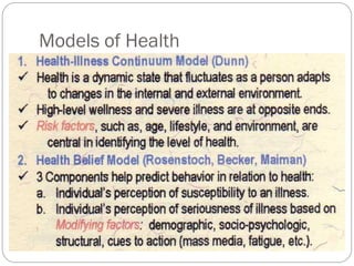 Models of Health




     dr jma        11/11/2012
 