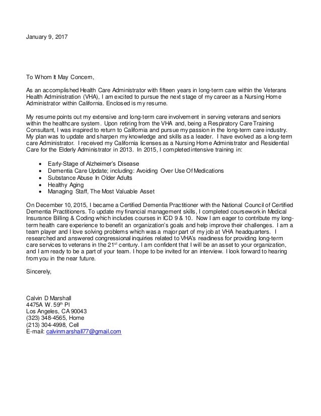 nursing home admin revised cover letter 1 9 17 cover letter for nursing home