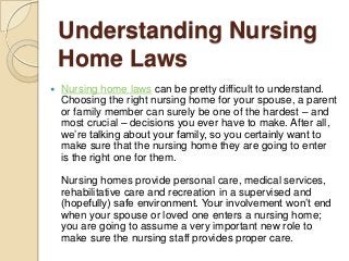 Understanding Nursing Home Laws