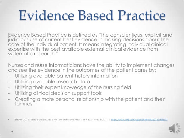 Evidence based practice in nursing research papers