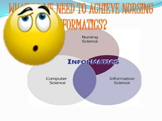 WHAT DO WE NEED TO ACHIEVE NURSING INFORMATICS?