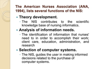 Nursing informatics introduction | PPTX