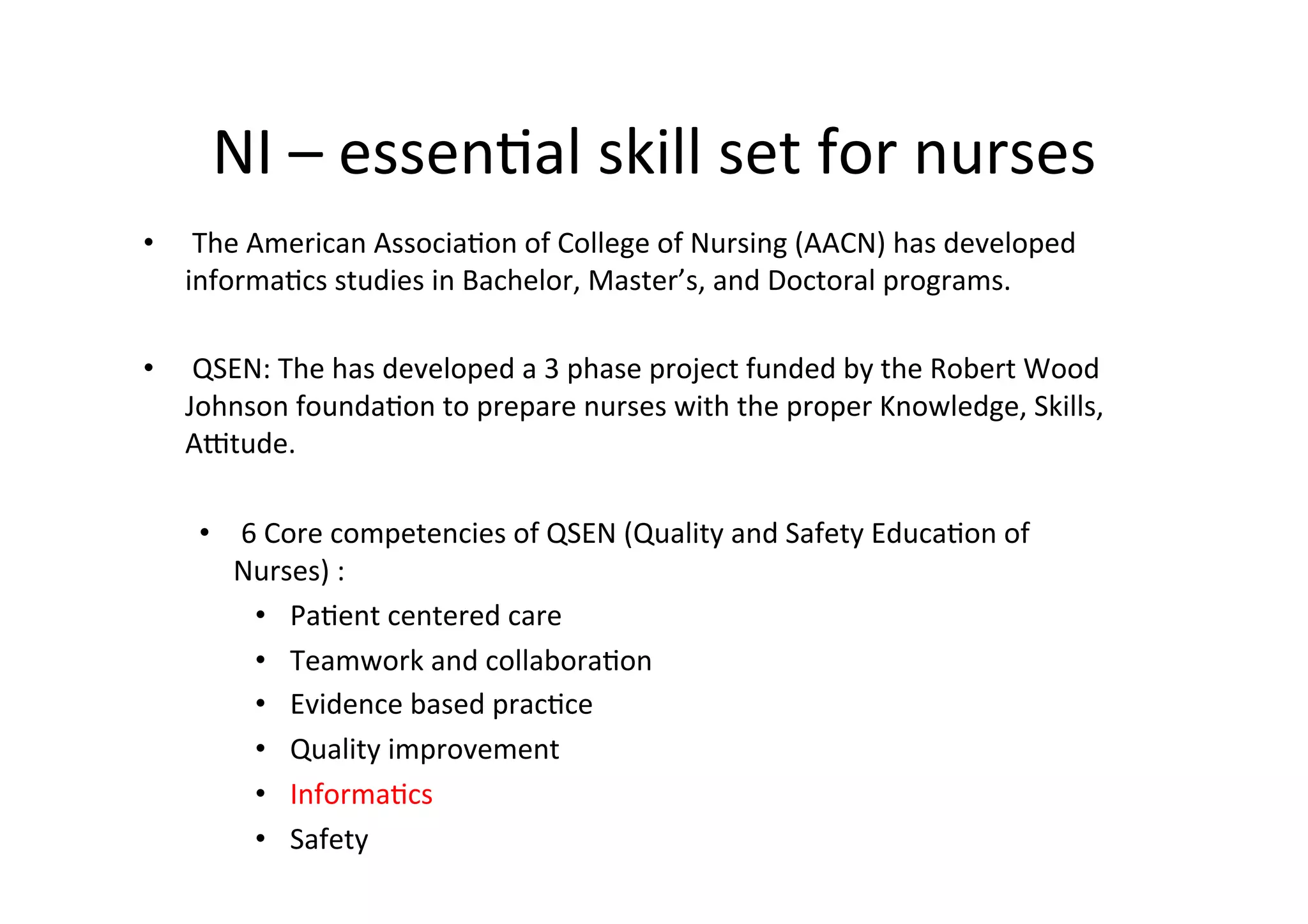 Nursing informatics Lecture | PDF
