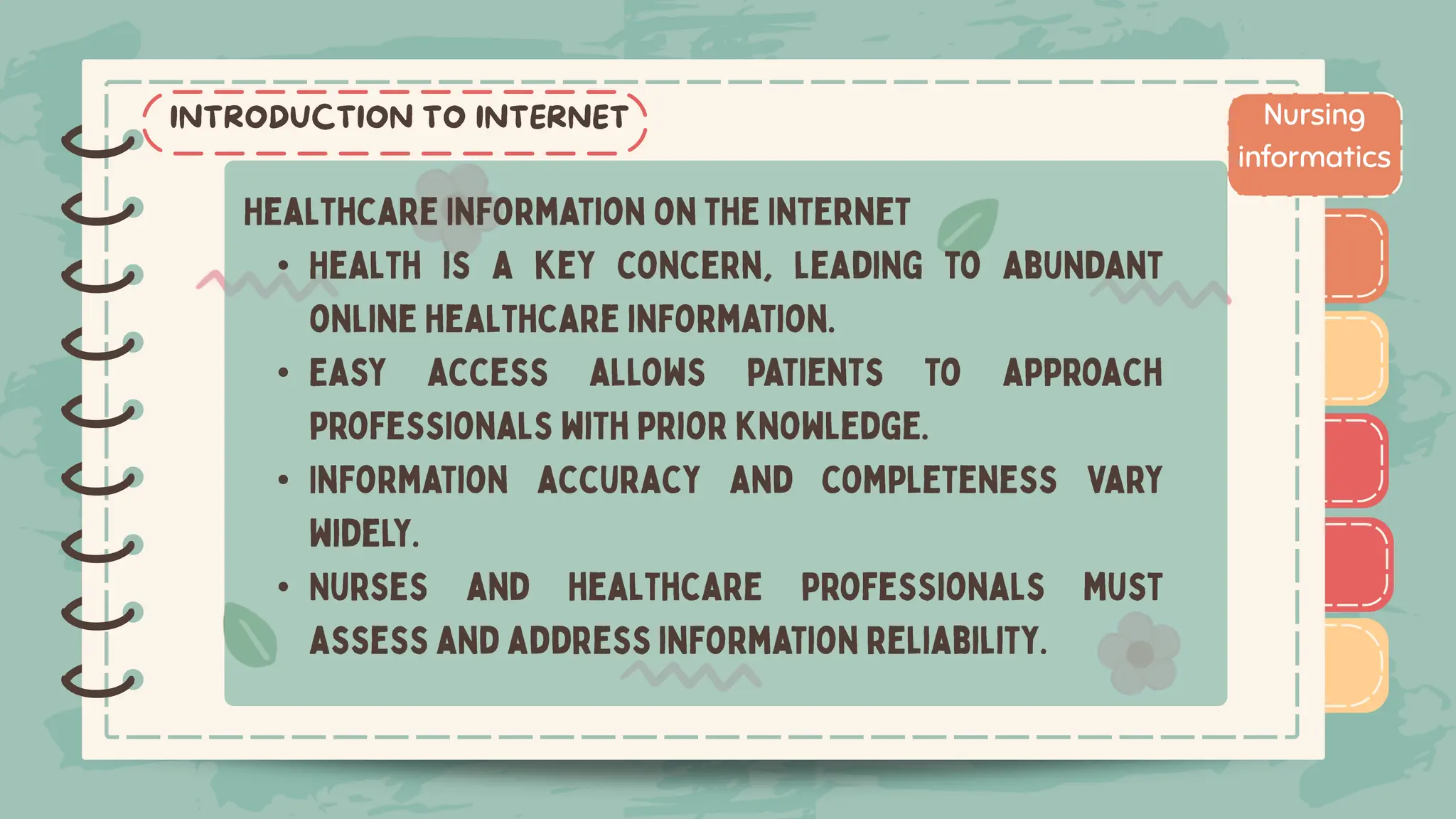 )
)
)
)
)
)
)
)
) Nursing
informatics
)
)
)
)
)
)
)
)
)
•
•
•
•
 