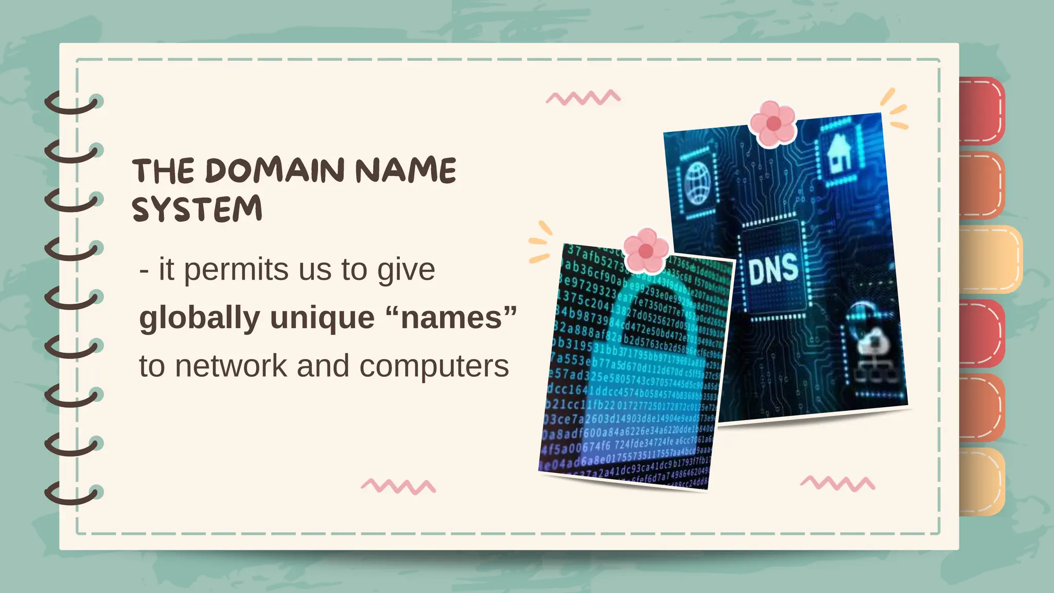 )
)
)
)
)
)
)
)
)
- it permits us to give
globally unique “names”
to network and computers
)
)
)
)
)
)
)
)
)
 