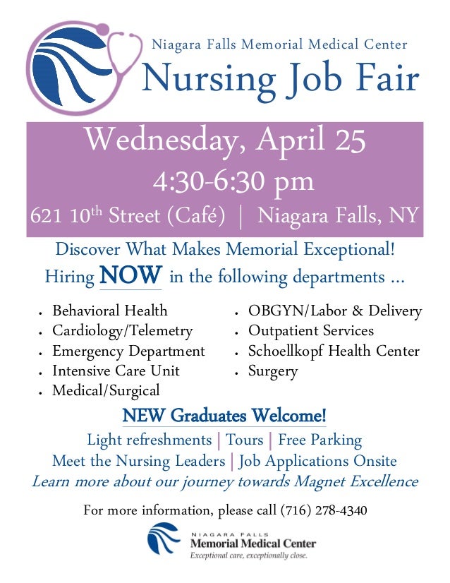 Nursing job fair flier
