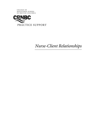 PRACTICE SUPPORT




         Nurse-Client Relationships
 