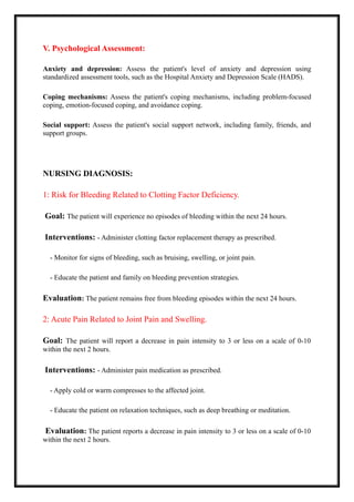 Nursing management of Blood disorders. | DOCX