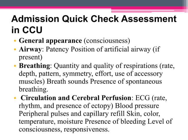Nursing management of critically ill patient in intensive care units ...