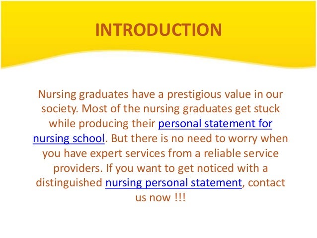 nursing degree personal statements