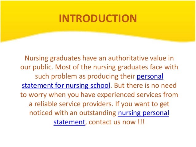 personal statements for nursing school
