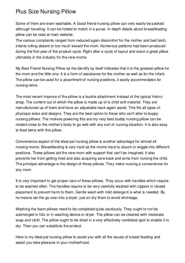 nursing pillow for plus size mom