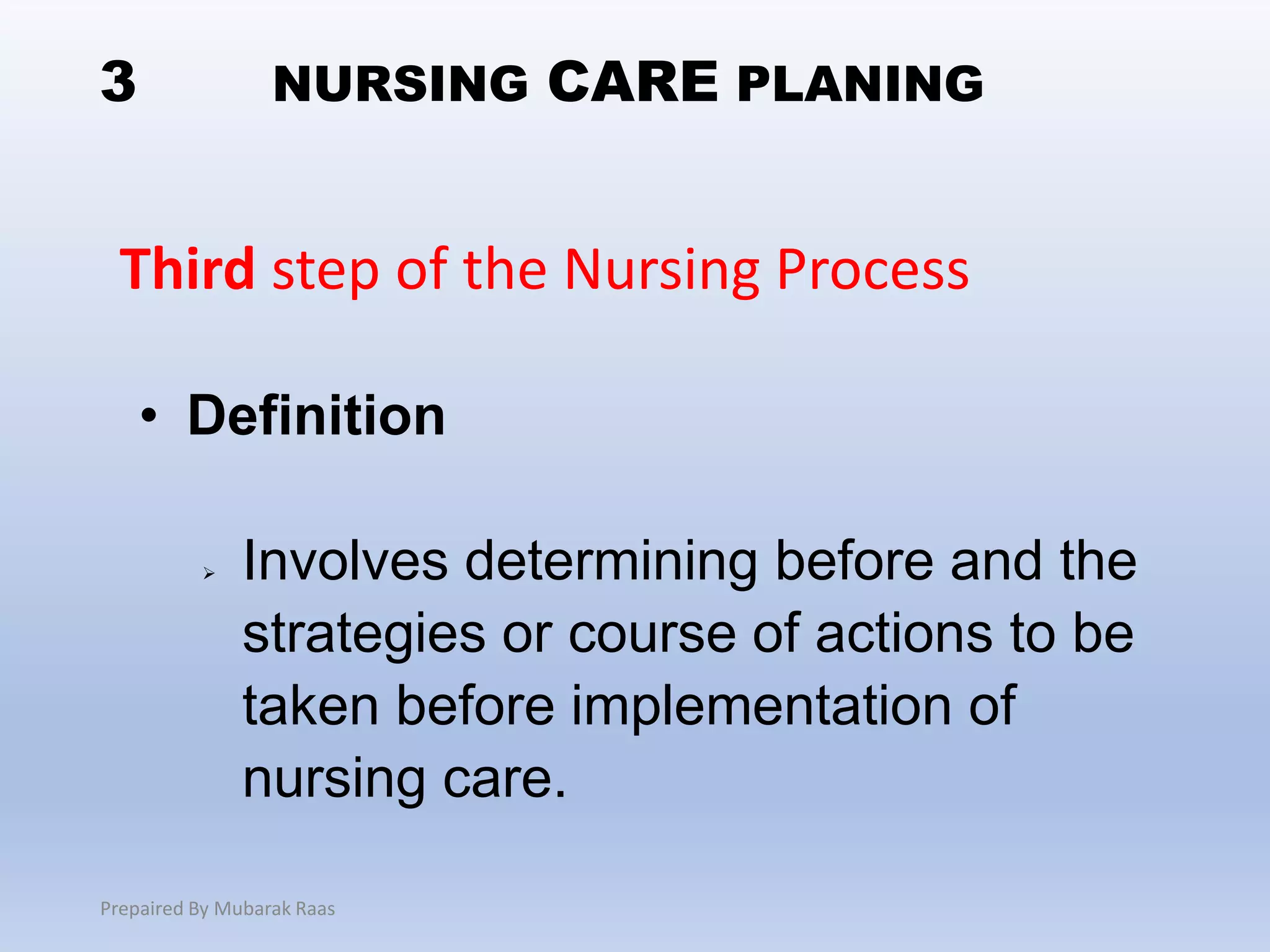 Nursing Care planning | PPTX