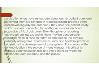 Nursing Audits to Identify and Reduce Medication Errors in Healthcare ...
