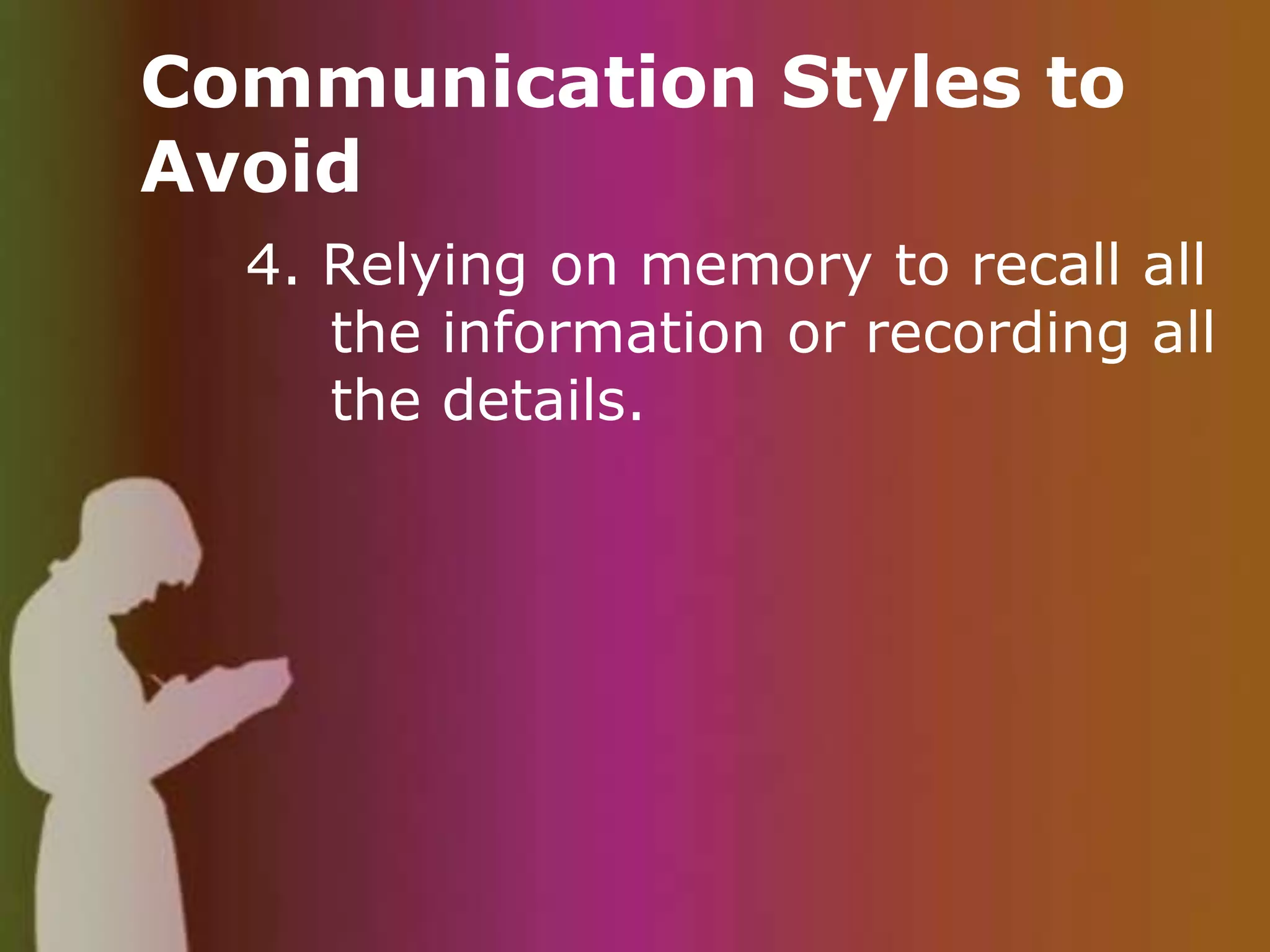 Open-ended questions TerminationInform patient when nearing end of interview