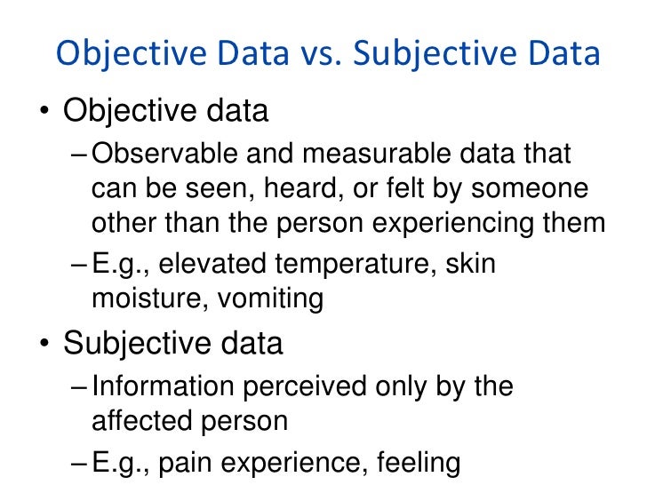 nursing process subjective charting