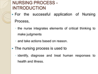 Nursing process   assessing