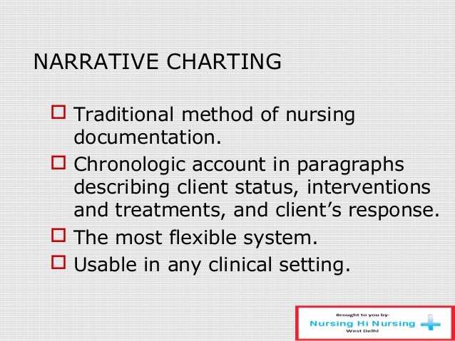 Sample Of Narrative Charting Nursing