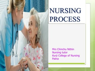 NURSING
PROCESS
Mrs Chinchu Nithin
Nursing tutor
Kurji College of Nursing
Patna
 