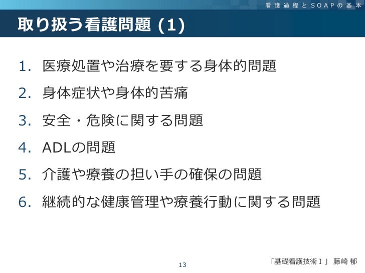 看護過程とsoapの基本