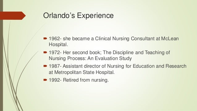 Nursing Process Theory Orlando