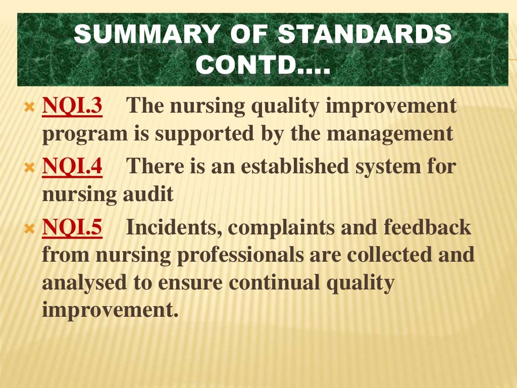 Nursing Quality Indicators