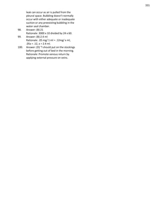 Nursing question practice case
