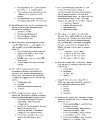Nursing question practice case
