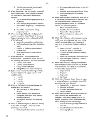 Nursing question practice case