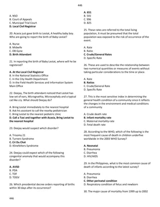 Nursing question practice case