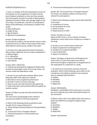 Nursing question practice case