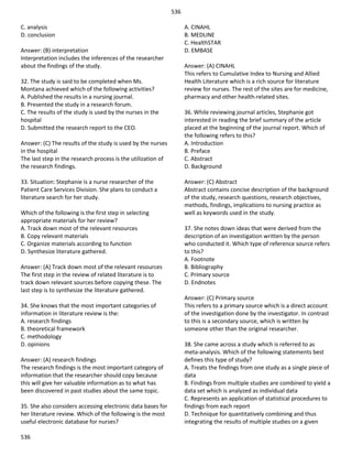 Nursing question practice case