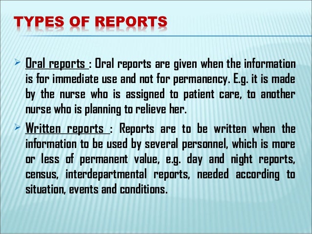 Report definition