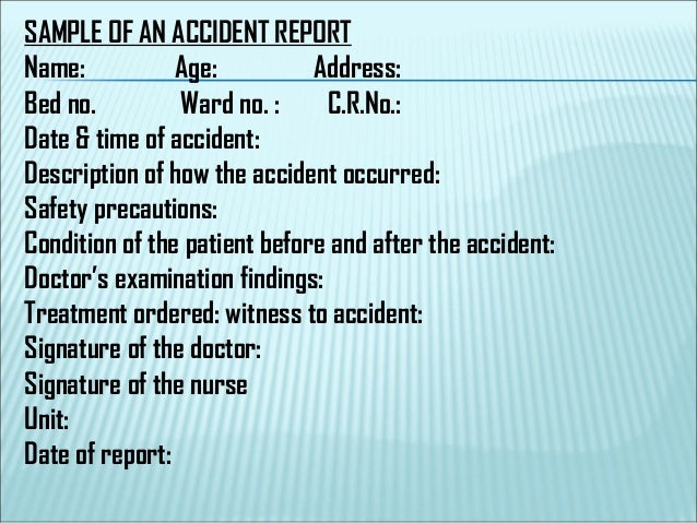 nursing records reports writing an incident report in nursing