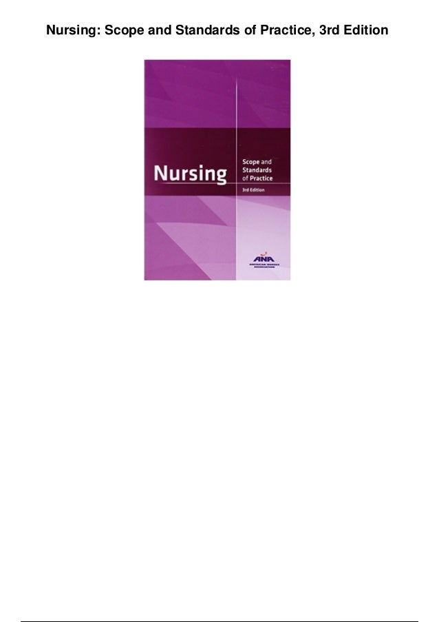 Nursing scope and standards of practice 3rd edition pdf