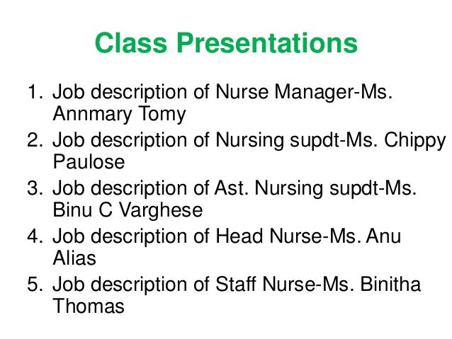 nurse manager or nurse administrator job description