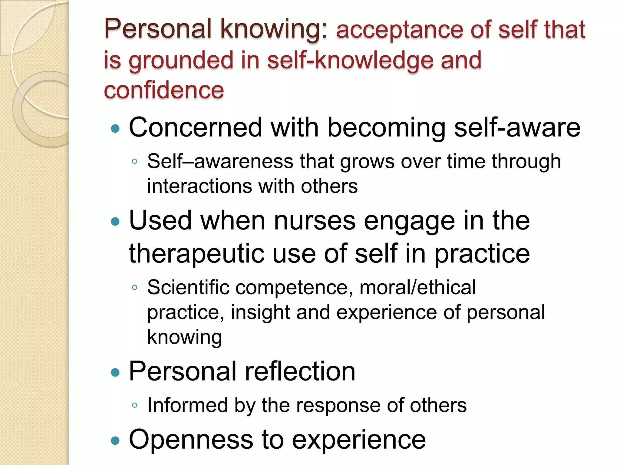 Fundamental Patterns Of Knowing In Nursing Nursings fundamental patterns of knowing | PPT