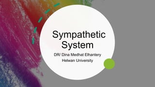 Sympathetic
System
DR/ Dina Medhat Elhantery
Helwan University
 