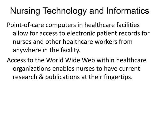 Nursing technology and informatics | PPT
