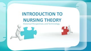INTRODUCTION TO 
NURSING THEORY 
Historical Perspectives and Terminology 
 