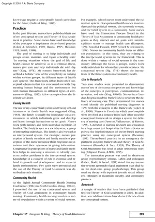 Nursing theories and practice