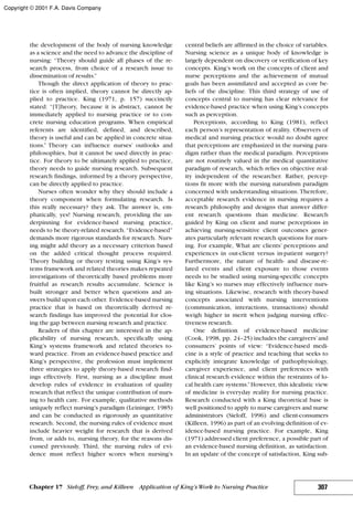 Nursing theories and practice