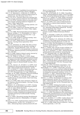 Nursing theories and practice