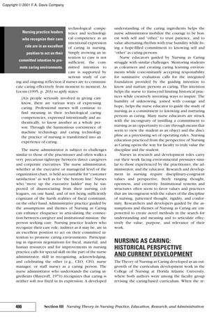 Nursing theories and practice